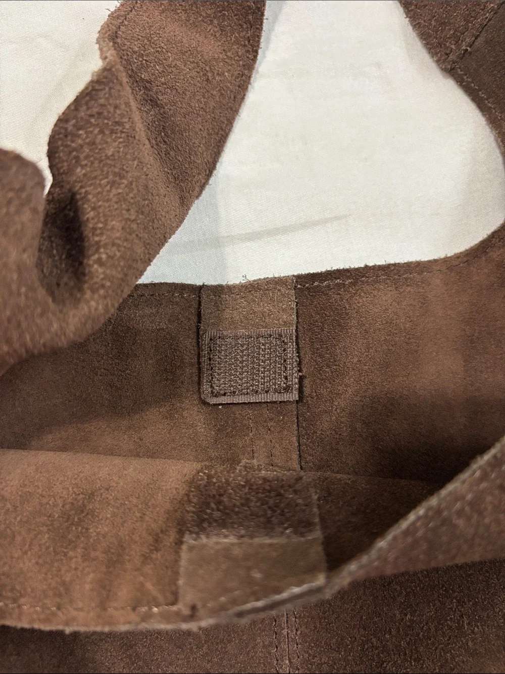 Brown Suede Boho Hobo Mini Shoulder Bag